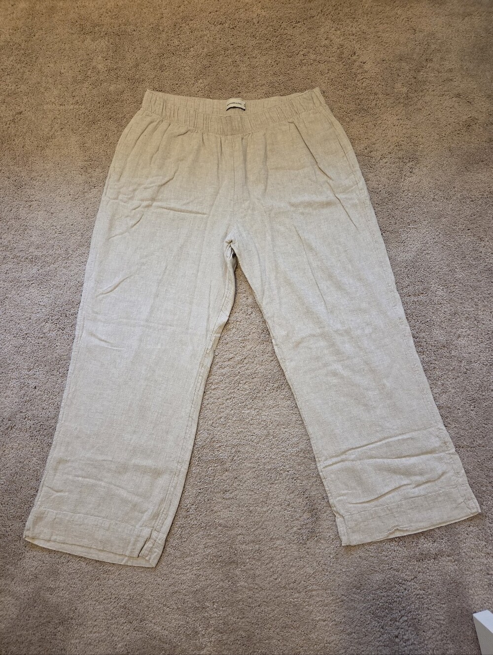 Abercrombie & Fitch Wide Leg Linen Blend Pants Size XL Long